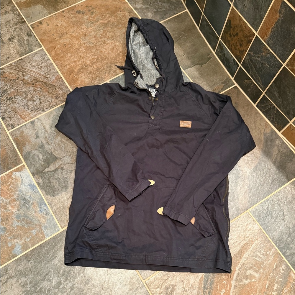 Men's Black Windbreaker Jacket